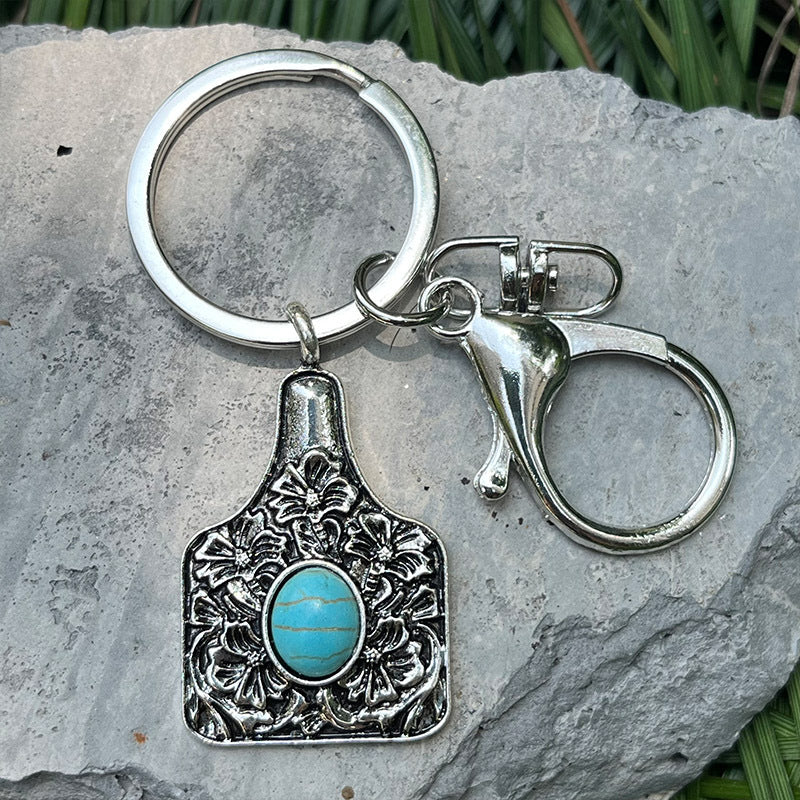 Western Turquoise Vintage Floral Cactus Necklace - product image 8