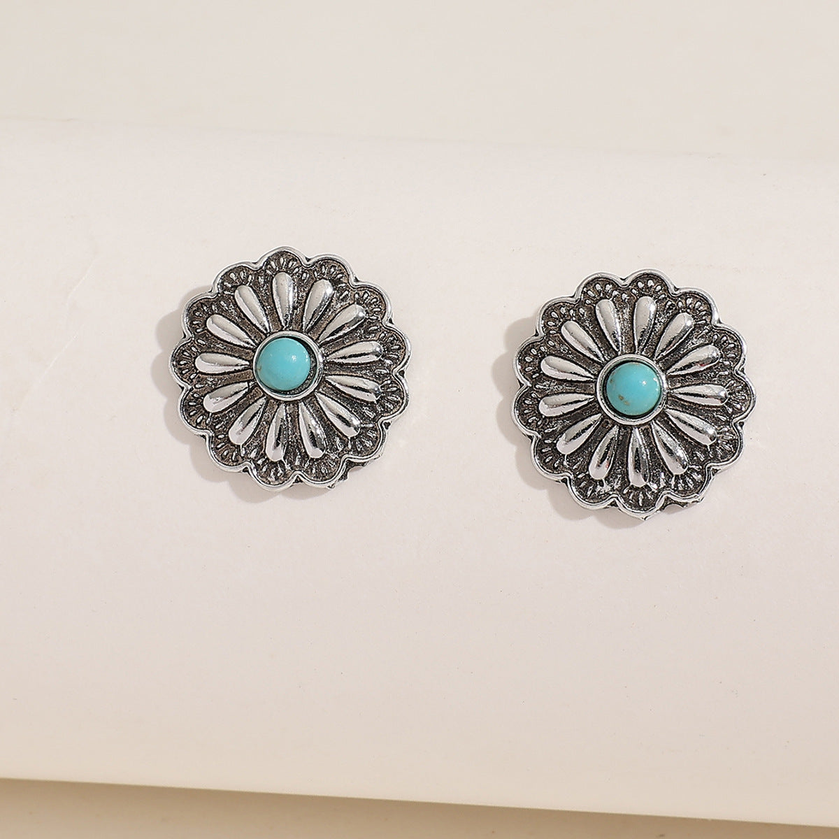 Turquoise Boho Cross Earrings - product image 2