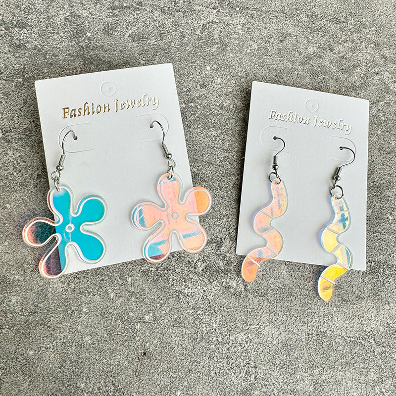 Floral Cross Acrylic Earrings - product image 1