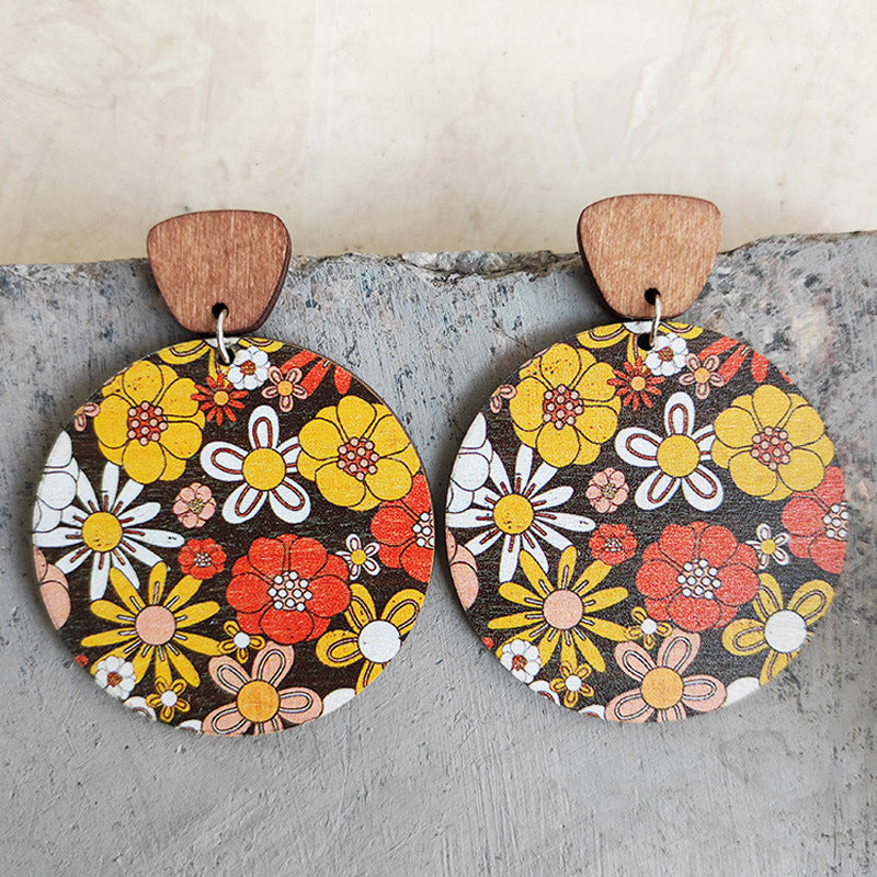 Boho Vintage Floral Earrings