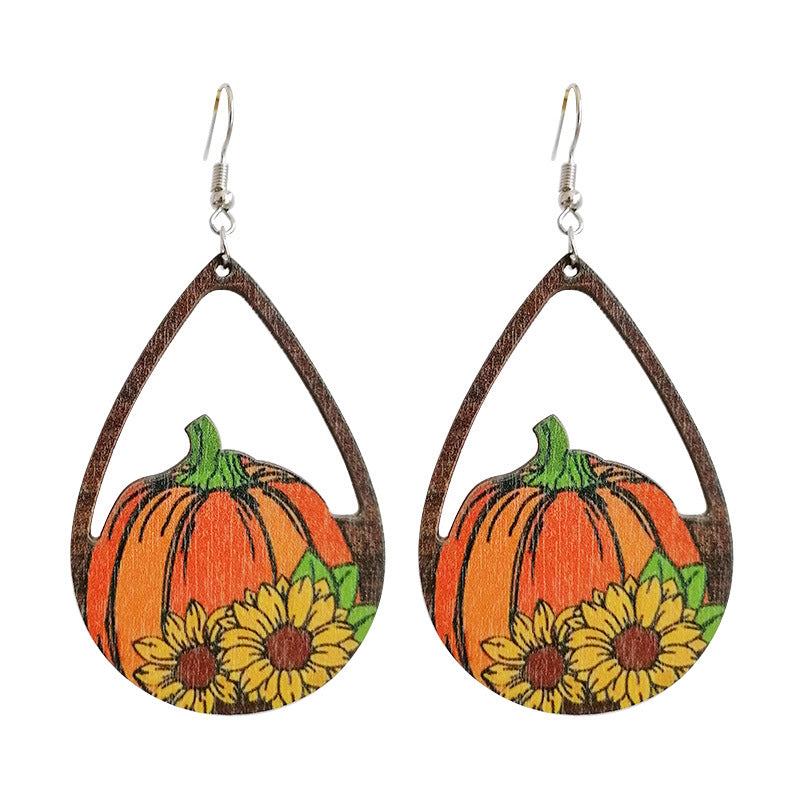 Floral Wood Earrings - product image 5