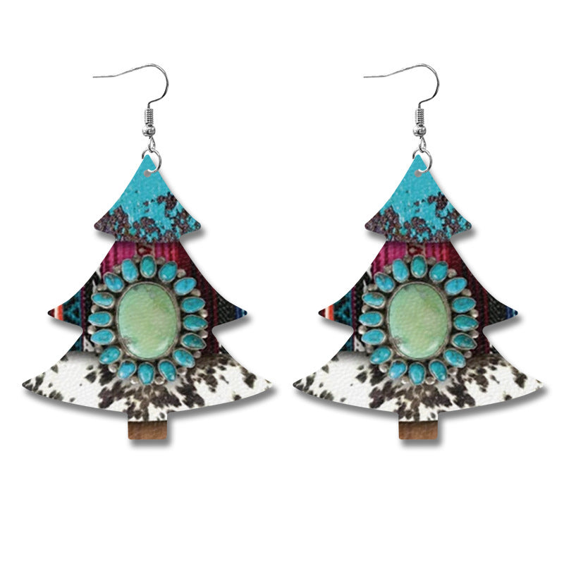 Vintage Cross Leather Earrings - product image 7