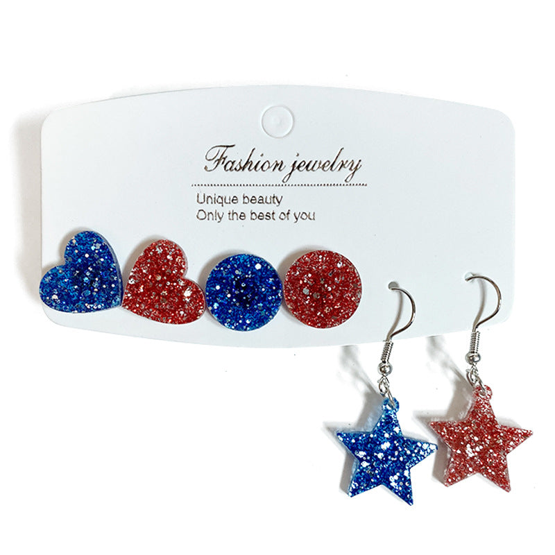 Cross Flag Acrylic Earrings - product image 5