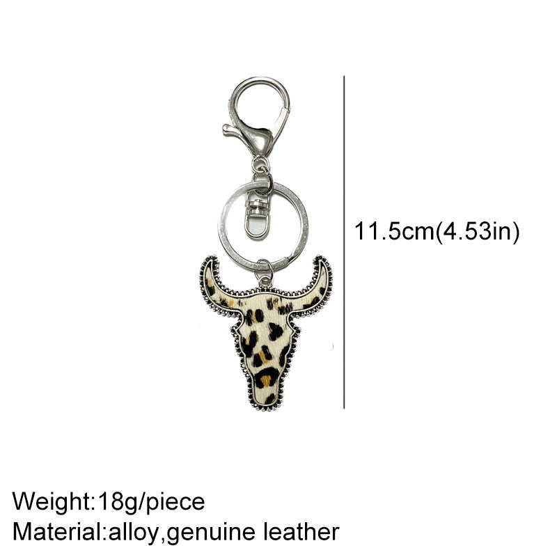 Western Vintage Cow Skull Cross Leather Necklace - product image 10