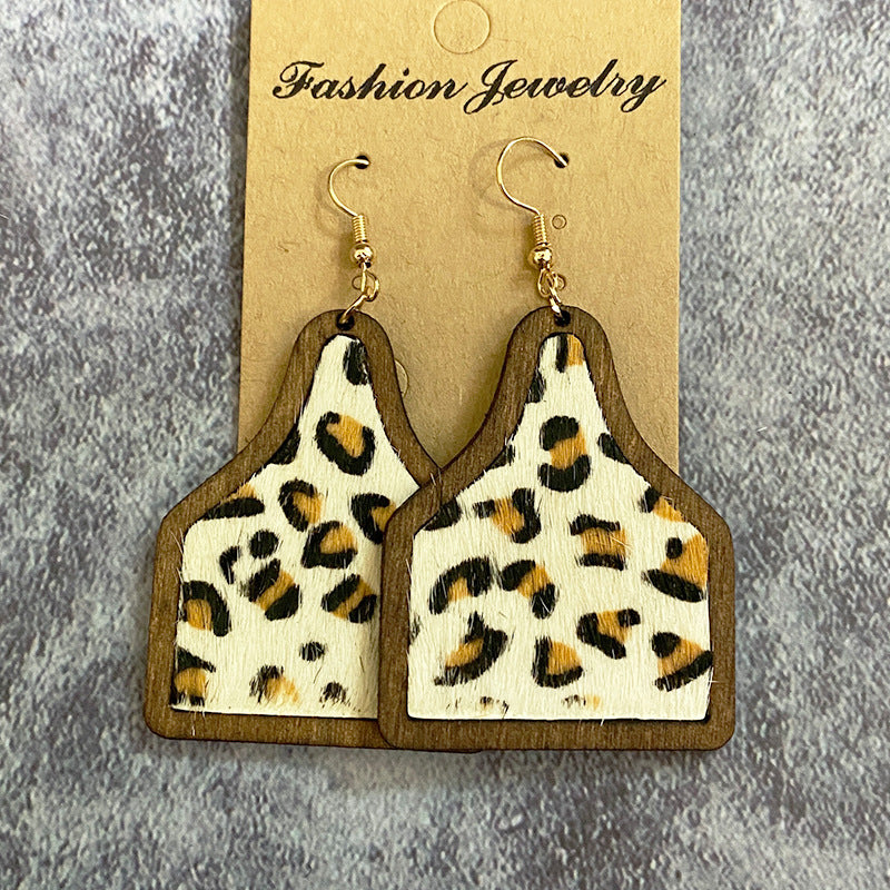 Western Boho Horse Cross Leather Earrings - product image 8