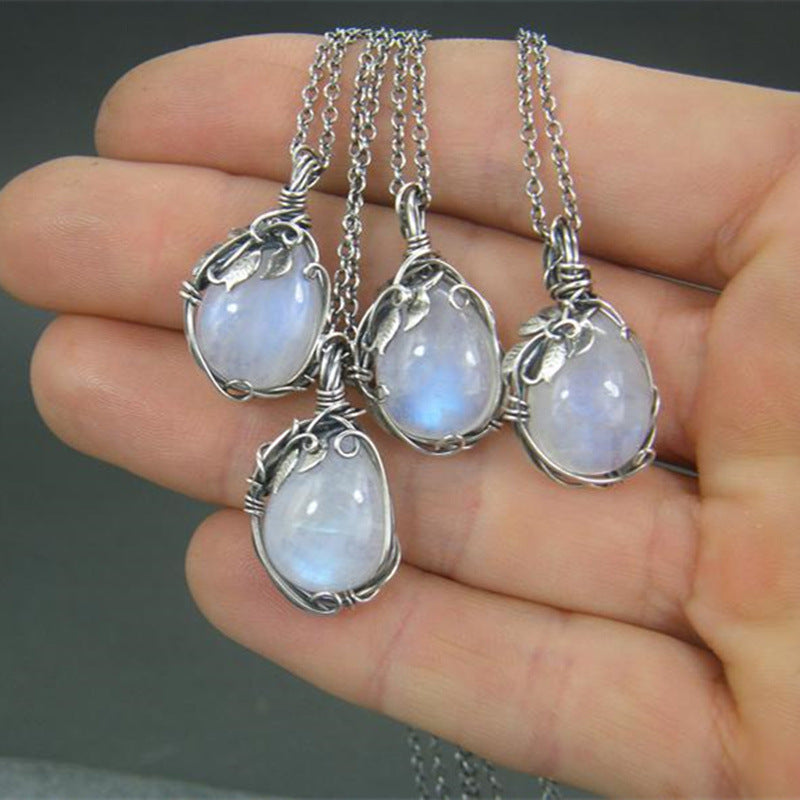 Accessories 复古缠绕月光石项链女性时尚珠宝女孩的礼物 - product image 5