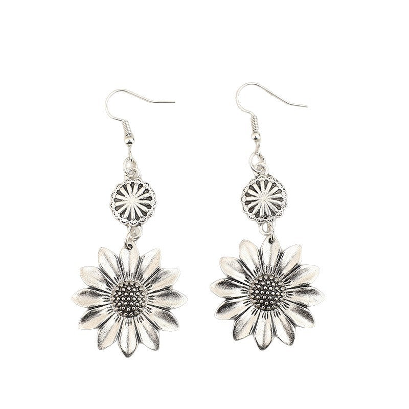 Boho Vintage Floral Cross Earrings for Women - product image 5