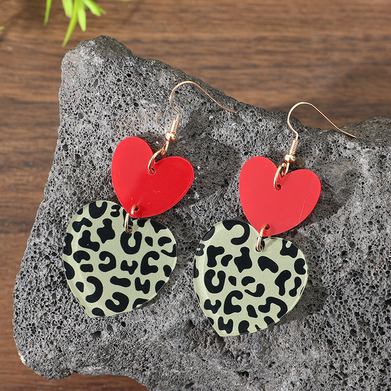 Vintage Heart Acrylic Earrings - product image 3