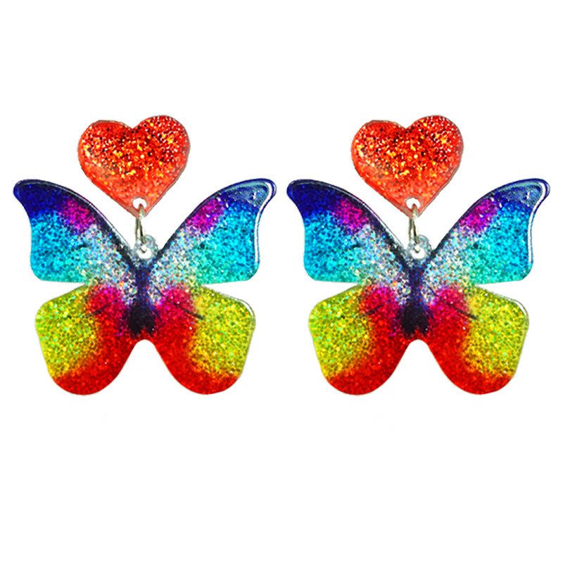 Heart Cross Acrylic Earrings - product image 7