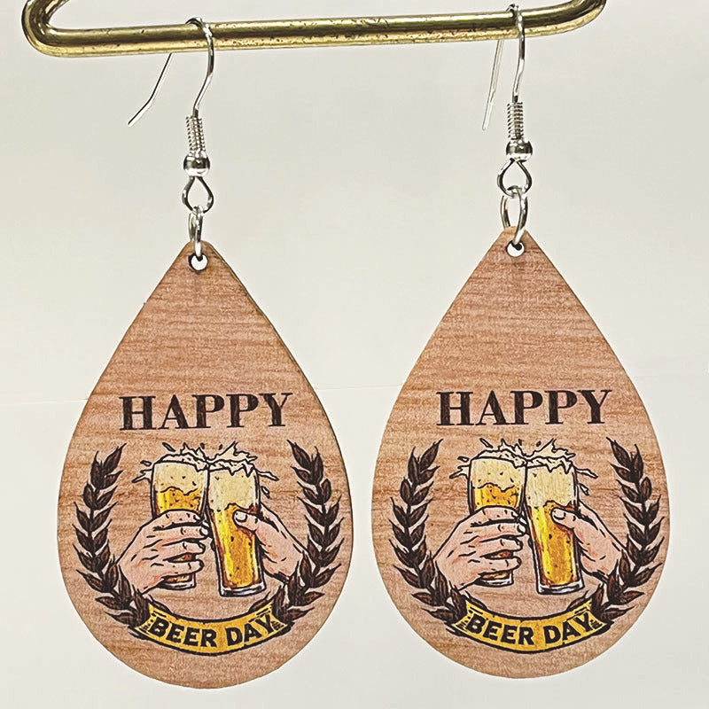 Vintage Cross Wood Earrings - product image 4