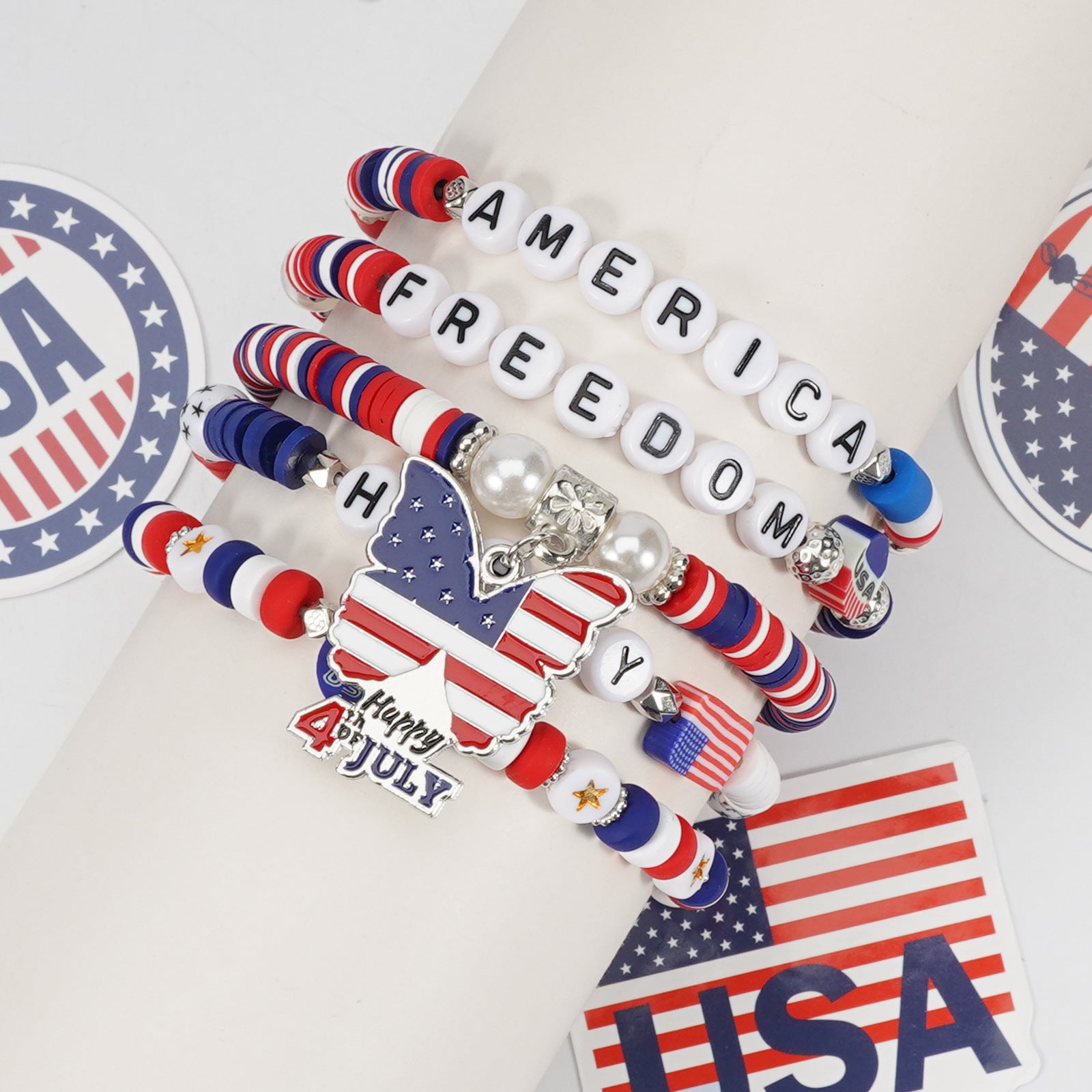 Flag Beaded Bracelet - product image 4