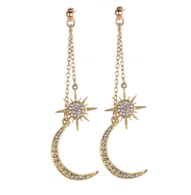 Moon Cross Crystal Earrings - product image 8