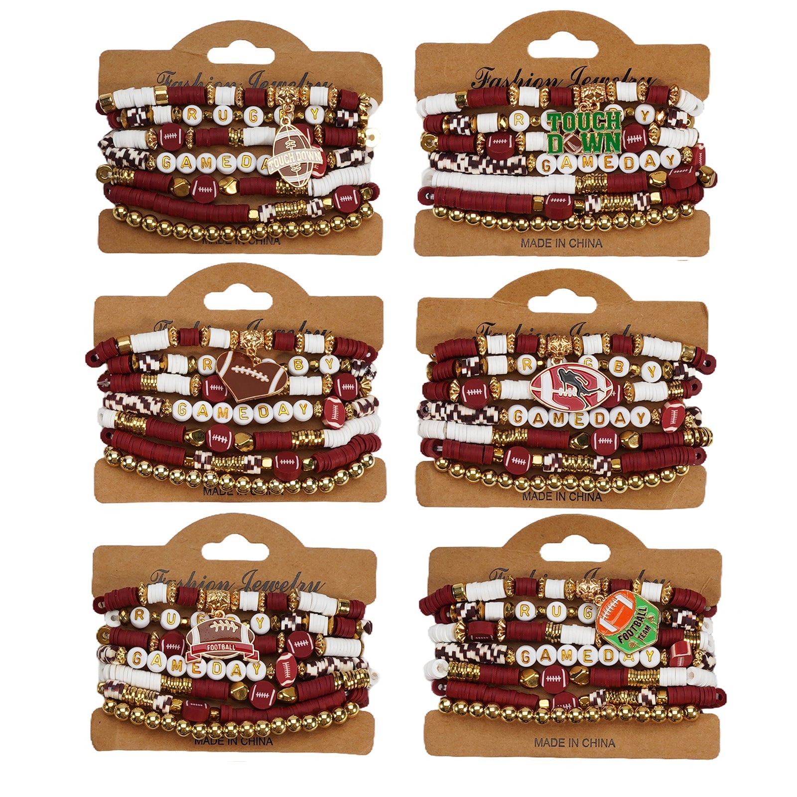 Football Bracelet Game Day Bracelet Game Day Football Mom Fan Wristband for - product image 1