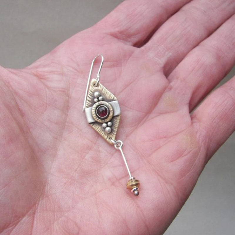 Vintage Geometric Cross Earrings
