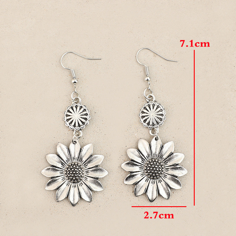 Boho Vintage Floral Cross Earrings for Women - product image 10