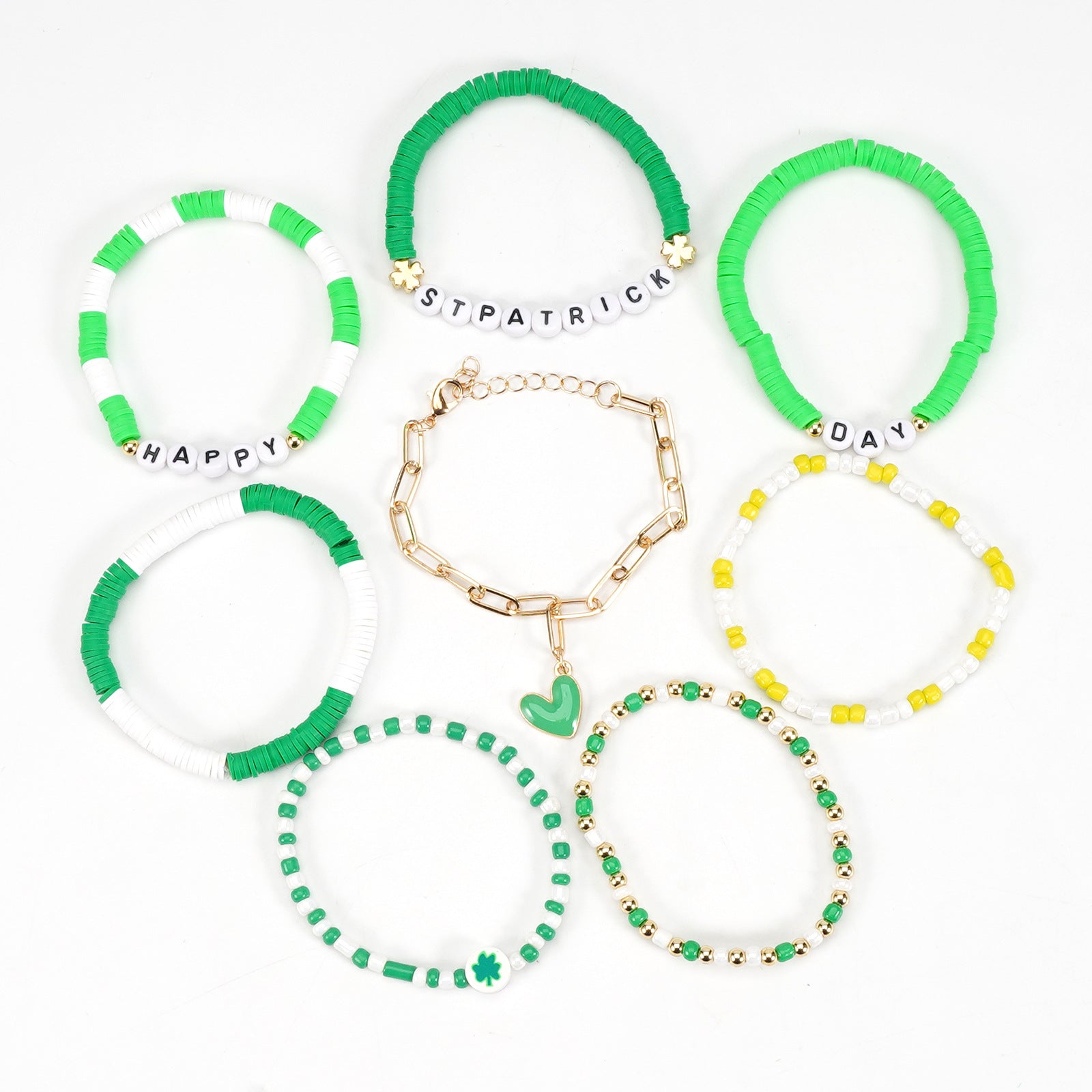 Irish St. Patrick's Day Bracelet Party Parade Green Lucky Clover Pendant Soft - product image 28