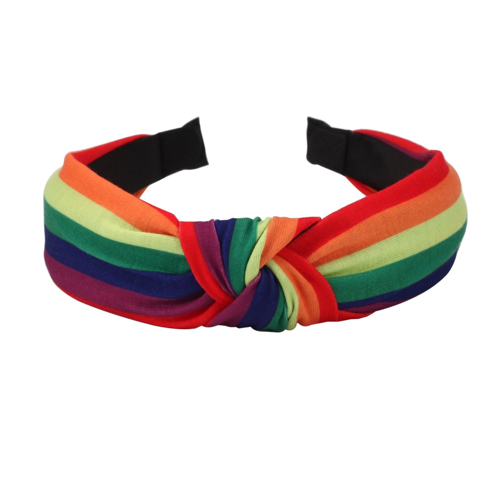 Rainbow Pattern Fabric Headband Knotted Printed Women's Headband Hair
