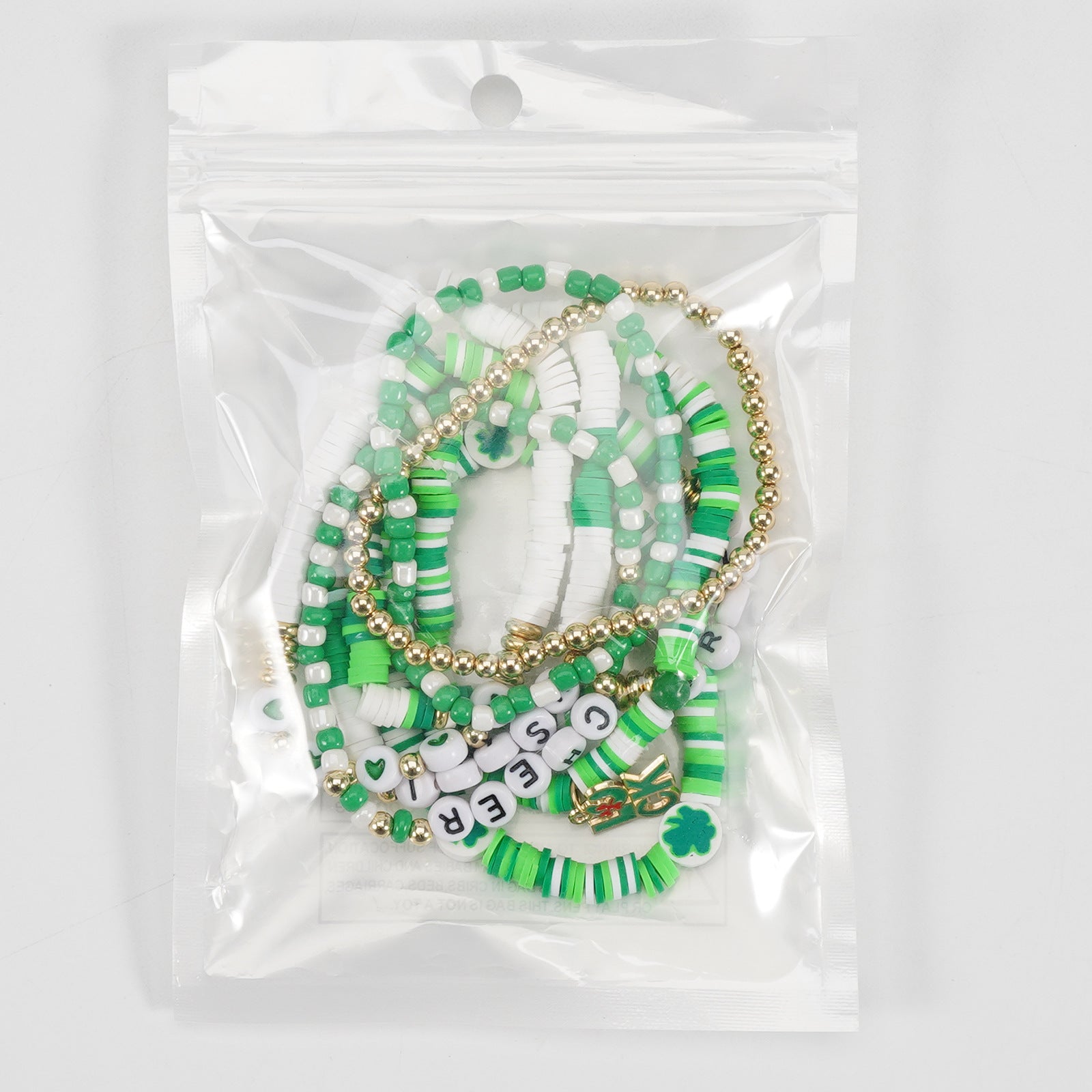 Irish St. Patrick's Day Bracelet Party Parade Green Lucky Clover Pendant Soft - product image 11