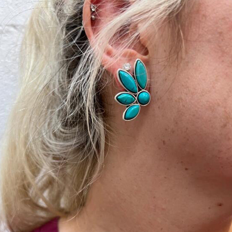Turquoise Vintage Cross Earrings - product image 1