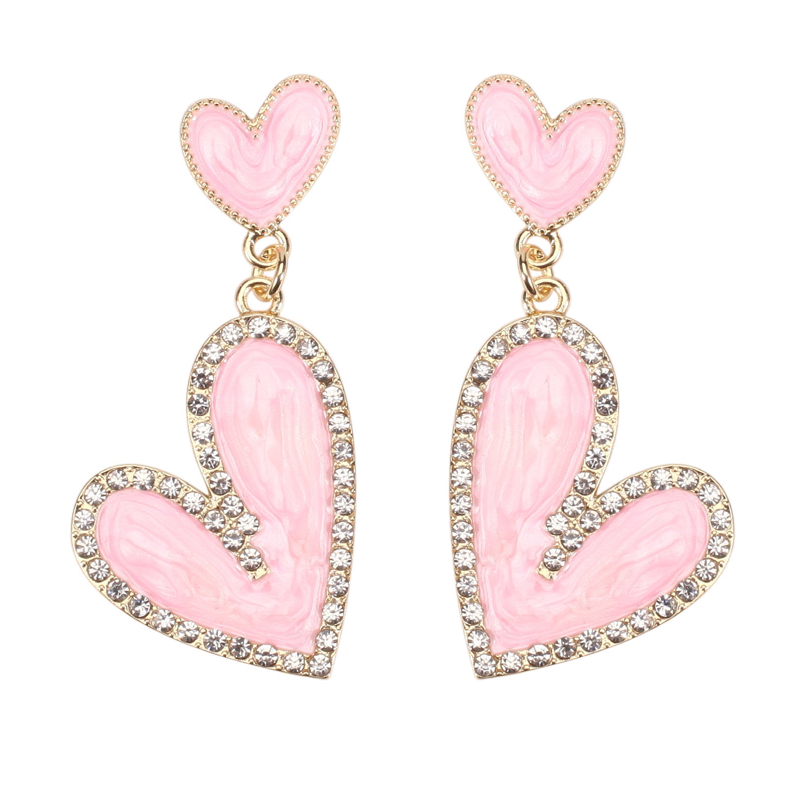 Heart Cross Crystal Earrings - product image 13