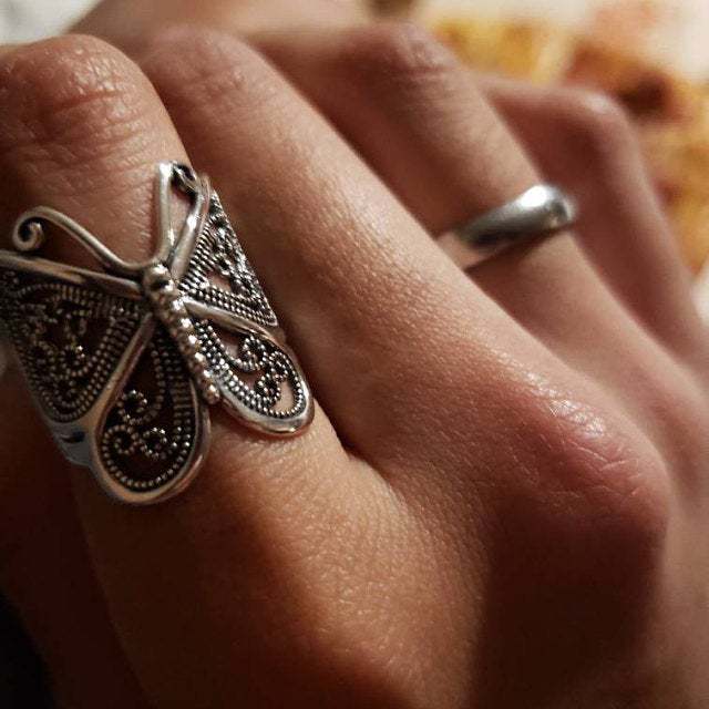 Vintage Cross Butterfly Ring - product image 8