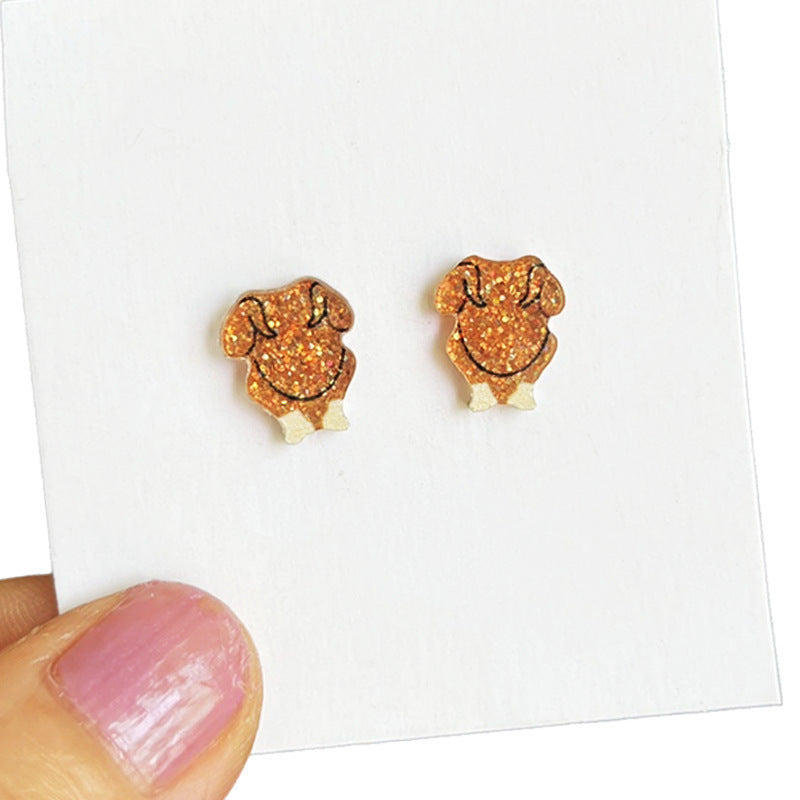 Supply Women's Fashion Earrings Thanksgiving Turkey Pumpkin Text Autumn - product image 7