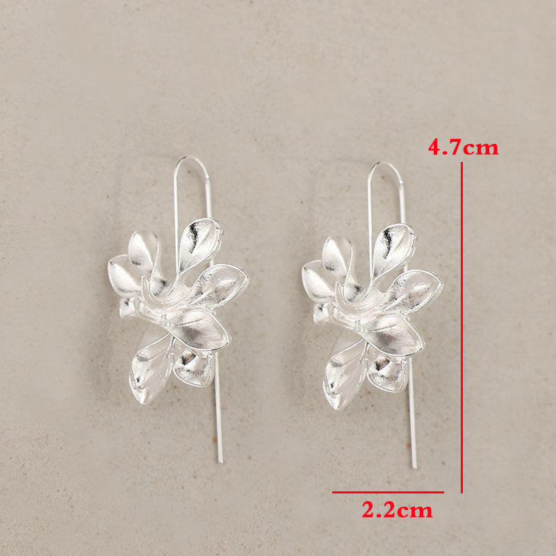 Vintage Floral Cross Earrings for Women
