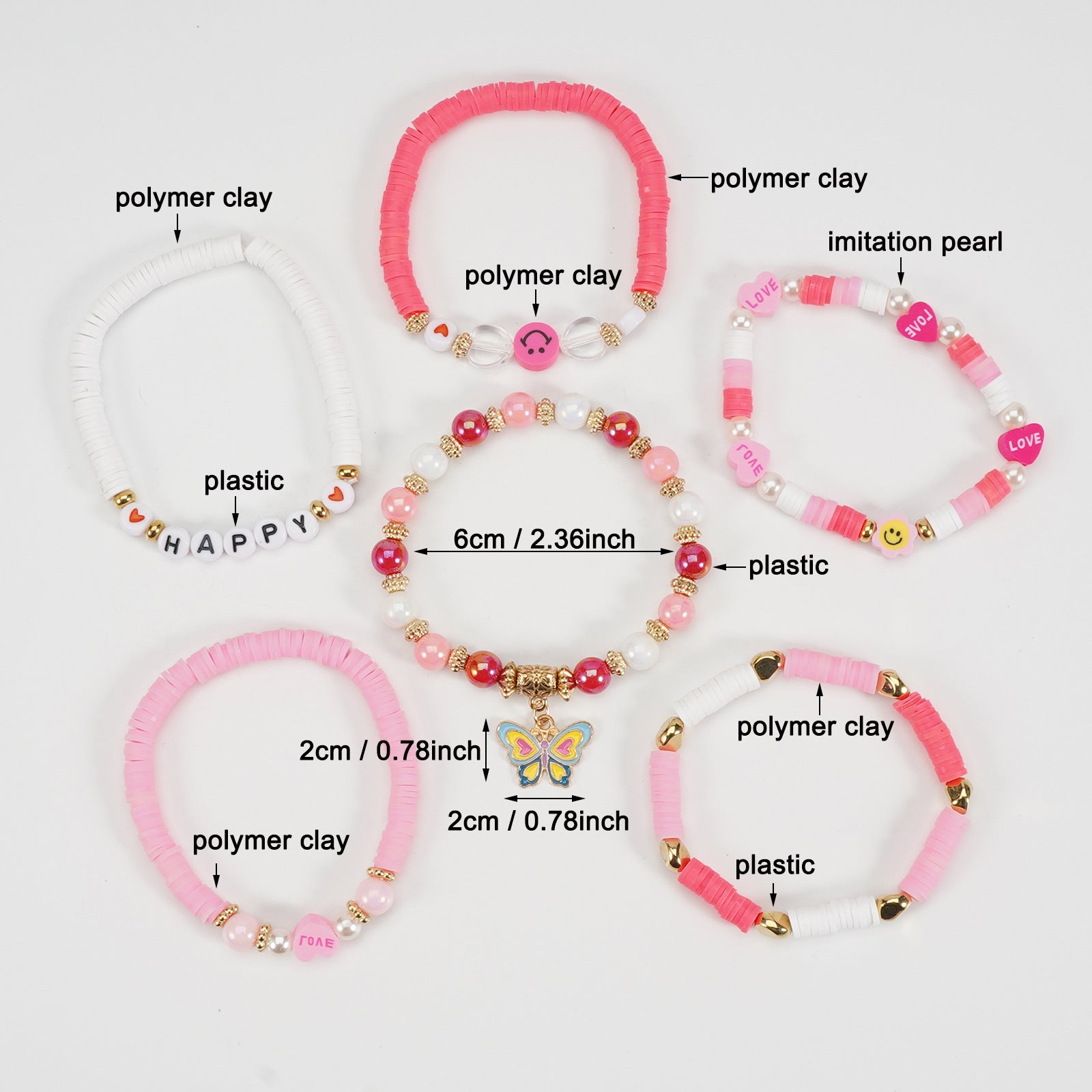 Boho Cross Butterfly Beaded Necklace - product image 3