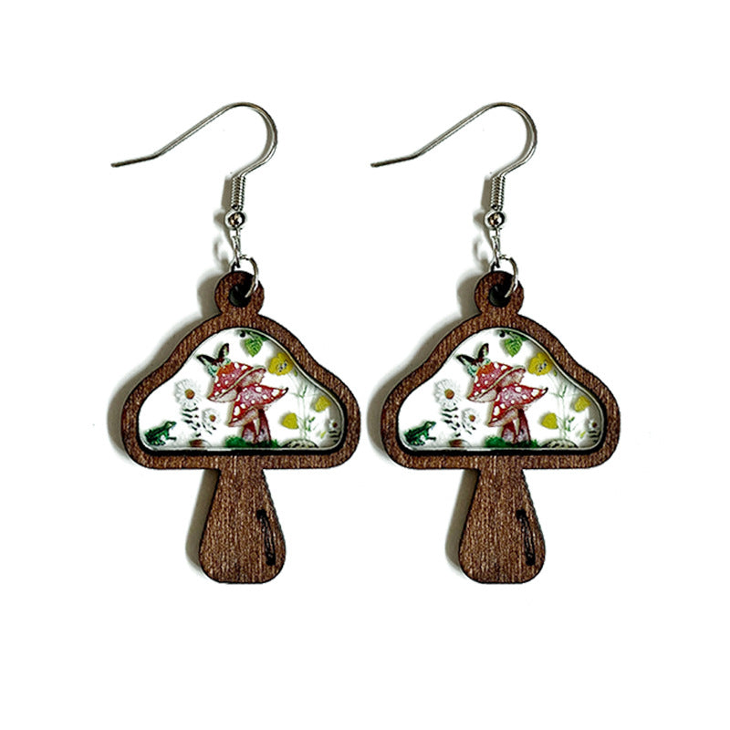 Floral Wood Earrings - product image 3
