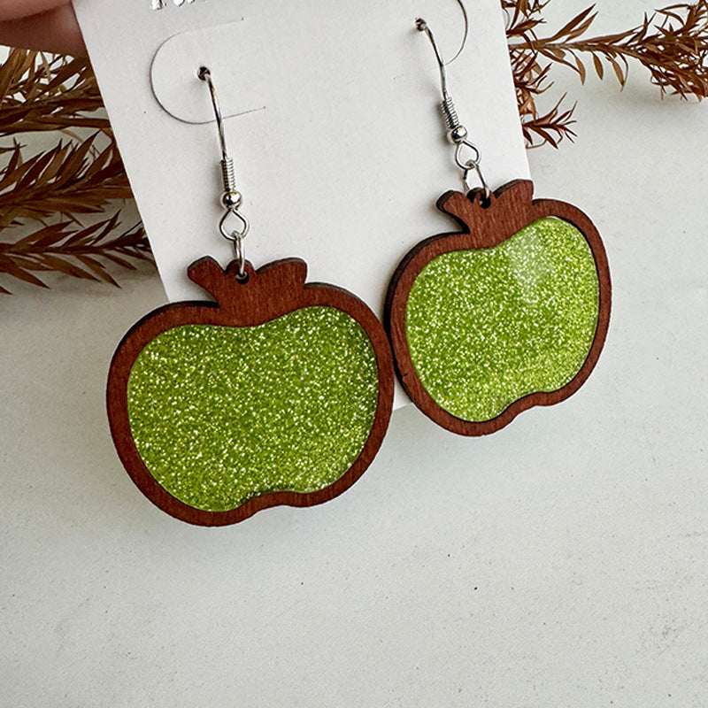 Cross Wood Acrylic Earrings - product image 9