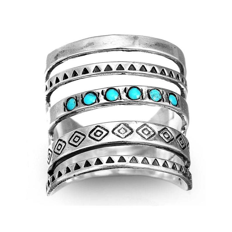 Turquoise Boho Vintage Ring - product image 4