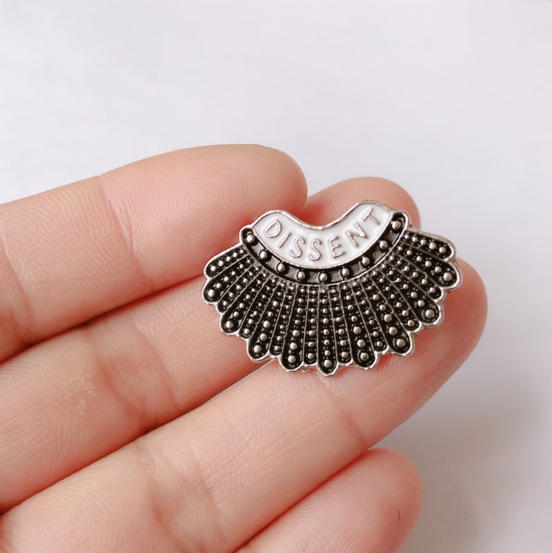 Dissent Dissident Enamel Brooch Ruth Bader Ginsburg Brooch - Shirt Collar Pin - product image 11
