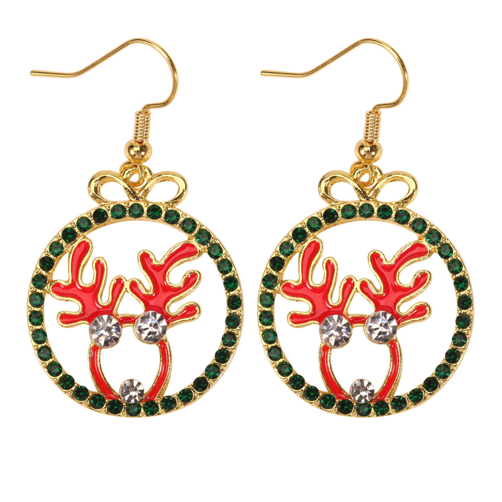 Christmas Earrings: Reindeer Antlers - Christmas Tree - Snowman - Pentagram - - product image 9