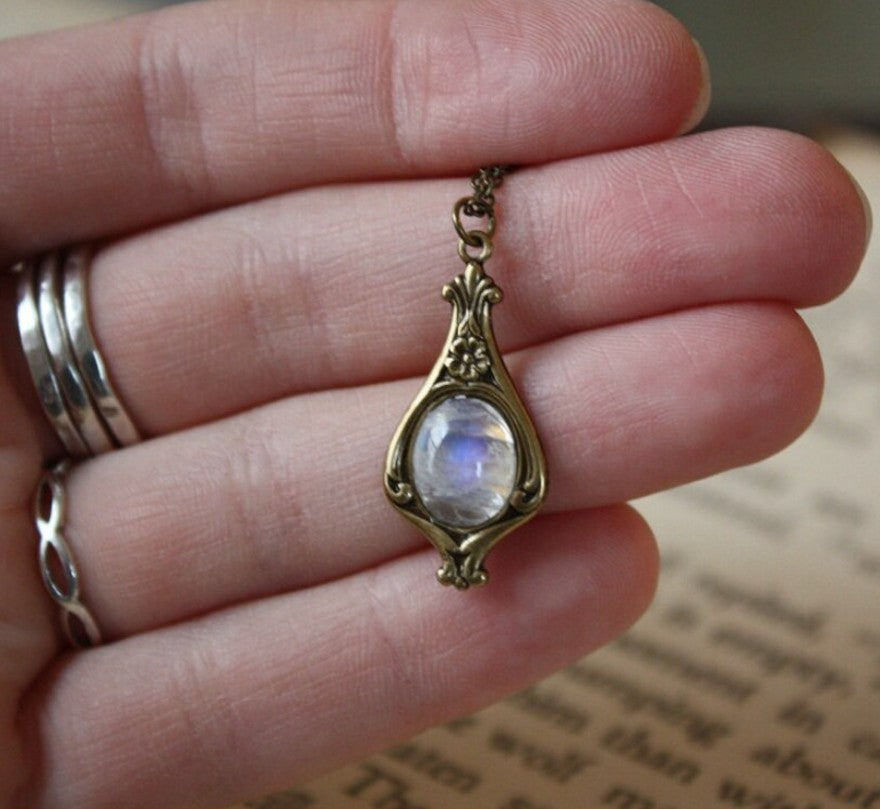 Vintage Floral Moon Necklace - product image 9