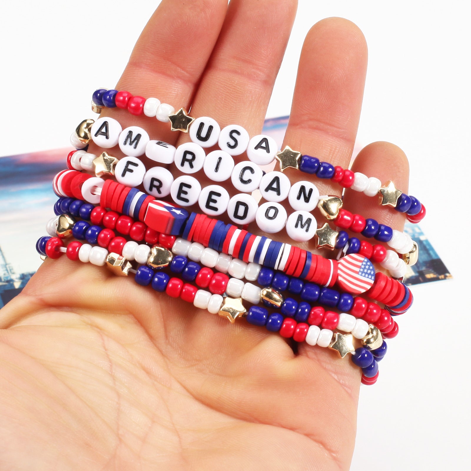 Flag Beaded Bracelet - product image 8