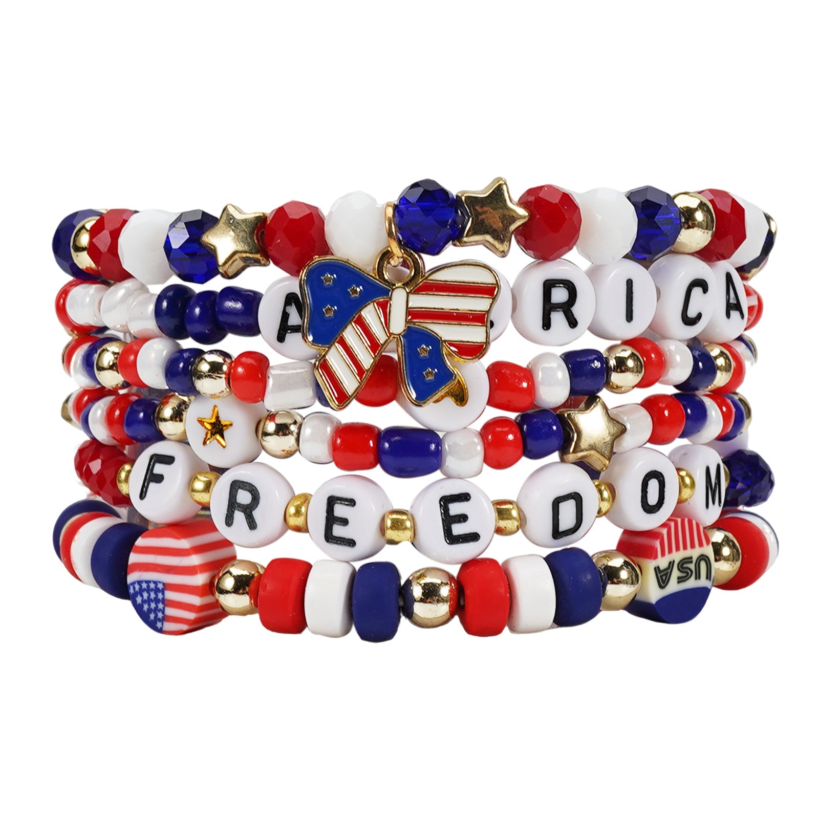 Cross Flag Beaded Bracelet