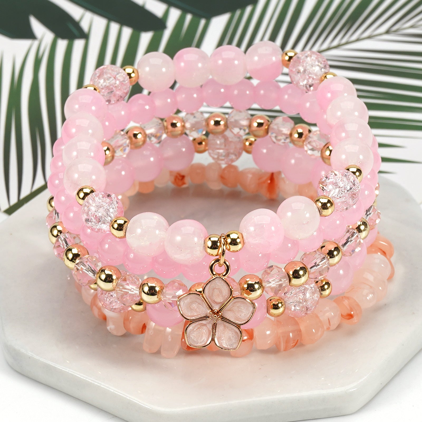 Boho Floral Cross Beaded Crystal Necklace - product image 24