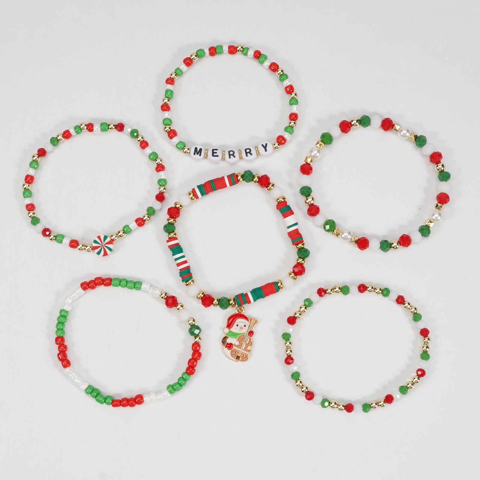 Christmas Bracelet Set Holiday Accessories Snowman Santa Claus Reindeer - product image 35