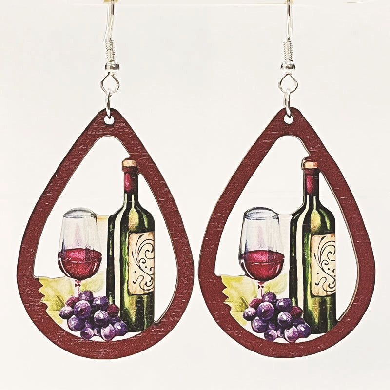 Vintage Cross Wood Earrings - product image 19