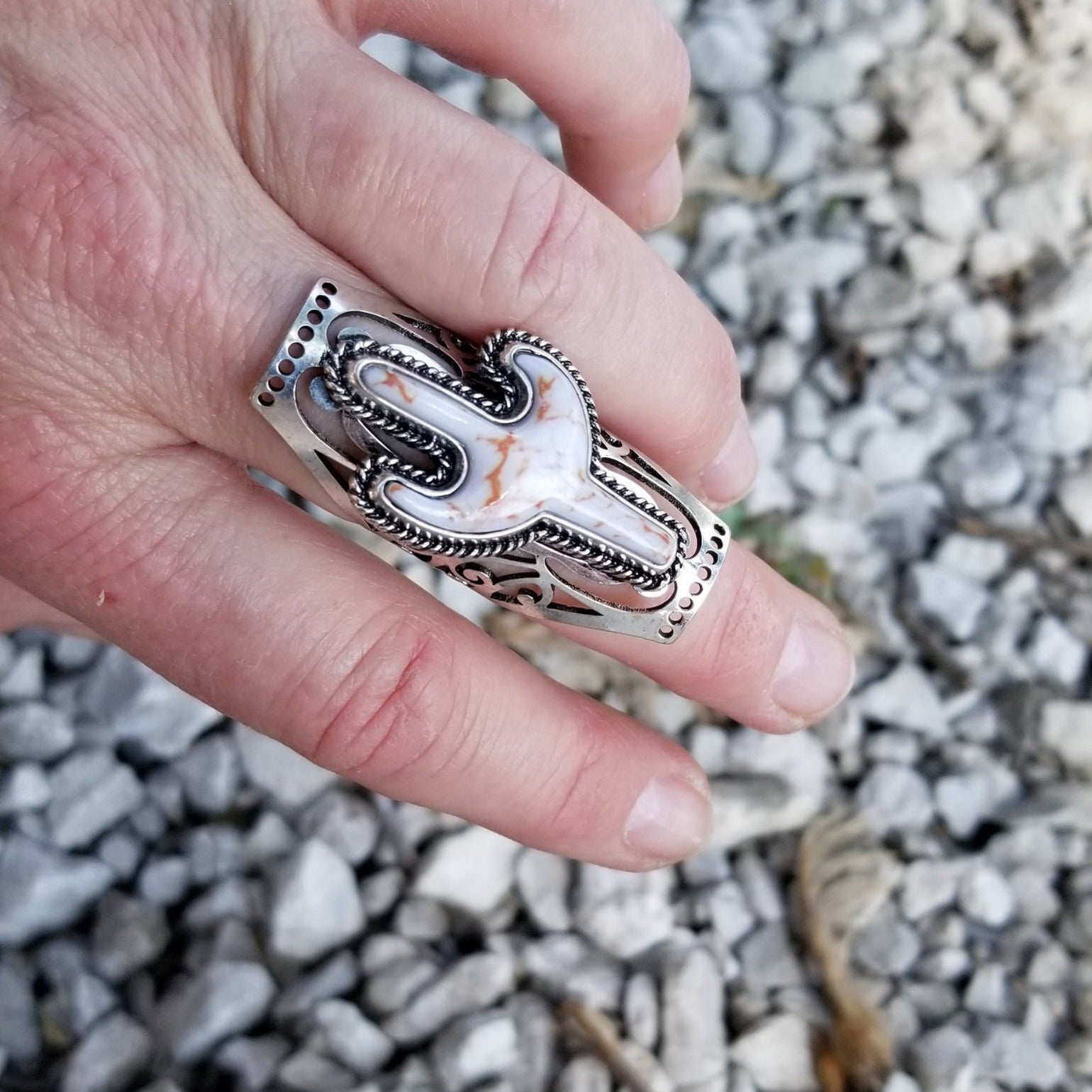 Turquoise Cactus Cross Ring - product image 4