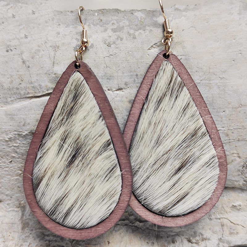 Boho Horse Leather Earrings - product image 14