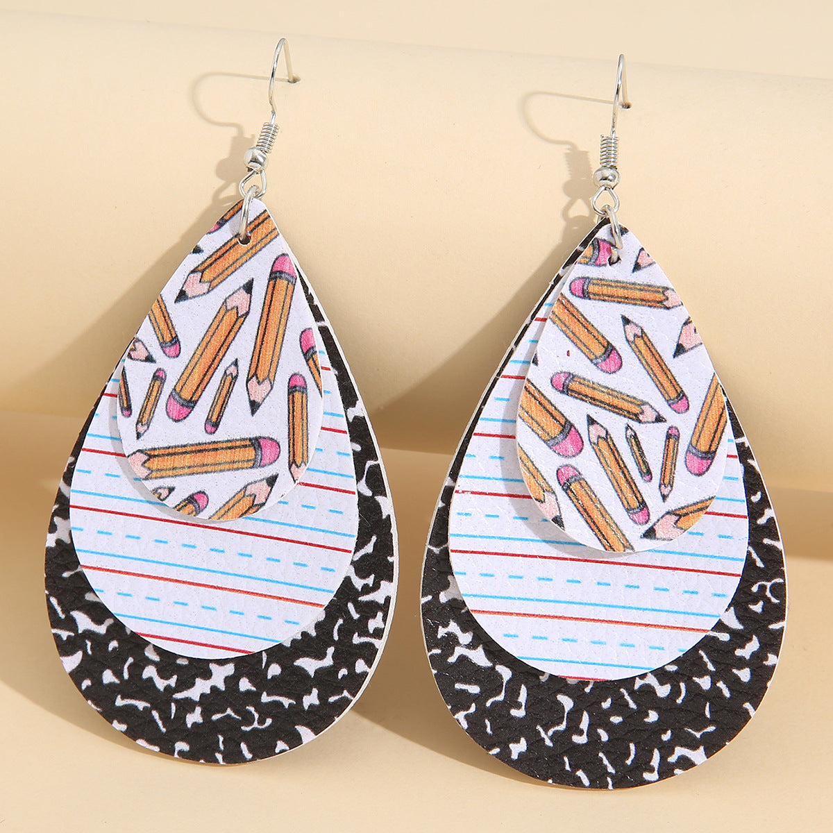 Cross Leather Earrings - product image 6