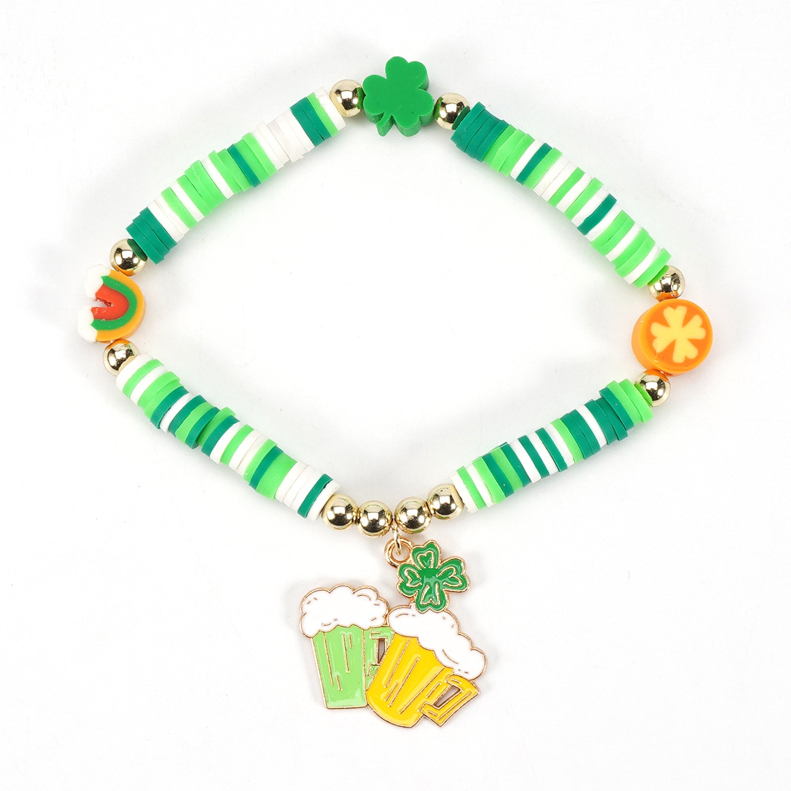 St. Patrick's Day Bracelet with A Fresh Green Clover Pendant and Lucky Letter - product image 5