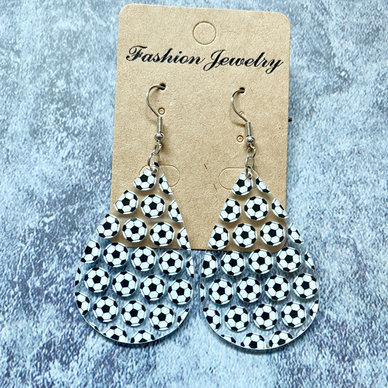 Cross Wood Acrylic Earrings - product image 3