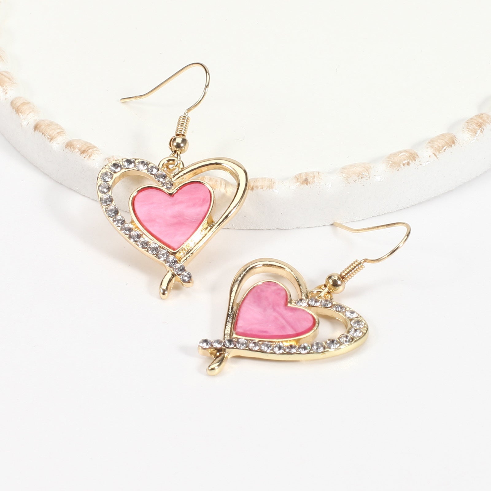 Heart Cross Crystal Earrings - product image 41