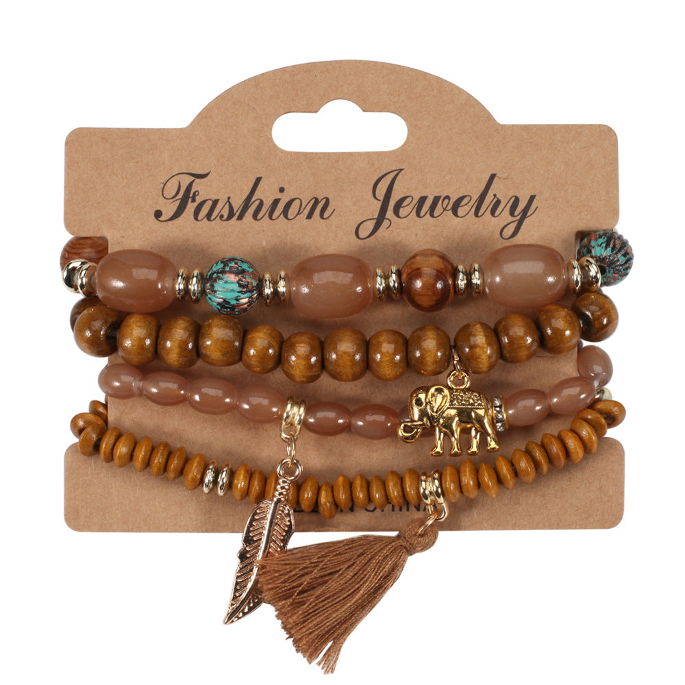 Boho Wood Beaded Necklace - product image 7