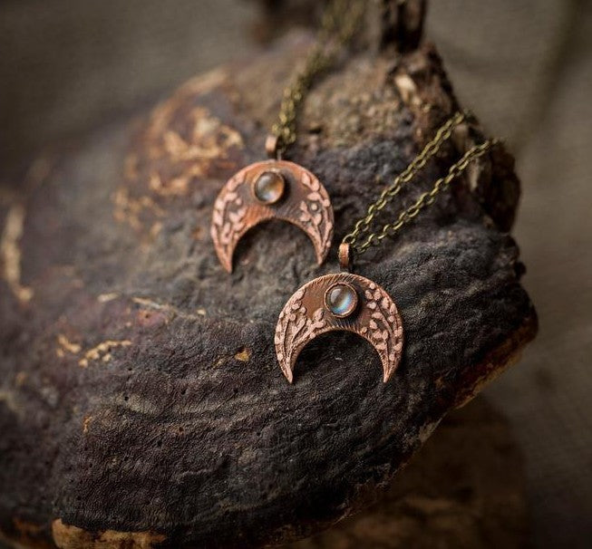 Boho Vintage Moon Cross Necklace - product image 1