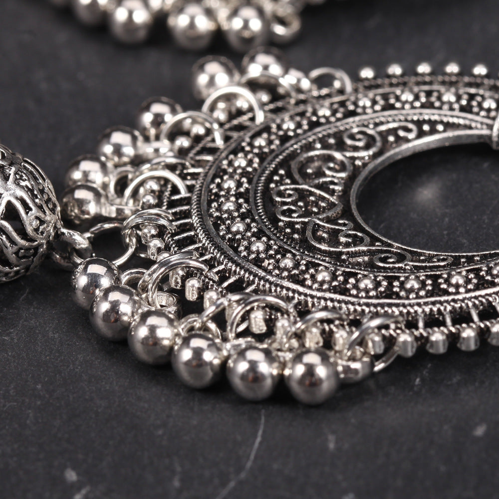 Vintage Statement Floral Moon Earrings - product image 12