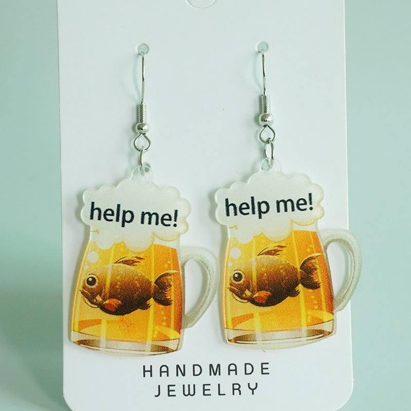 Cross Wood Earrings - product image 2