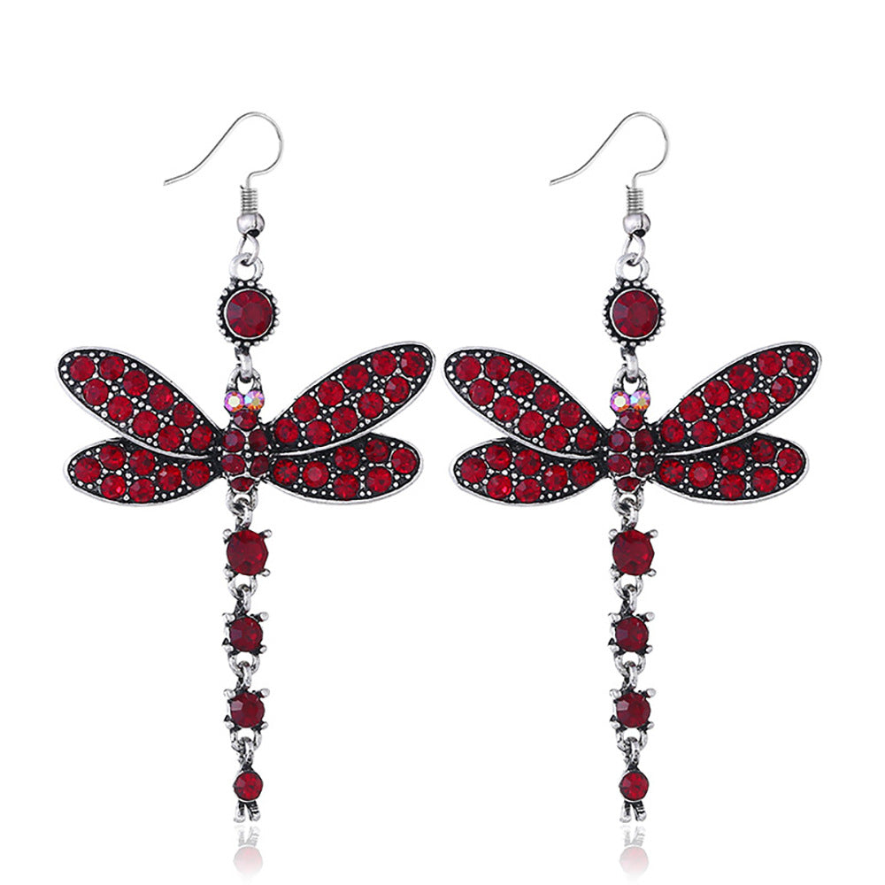 Insect Dragonfly Earrings Style Unique Animal Dragonfly Pendant Earrings